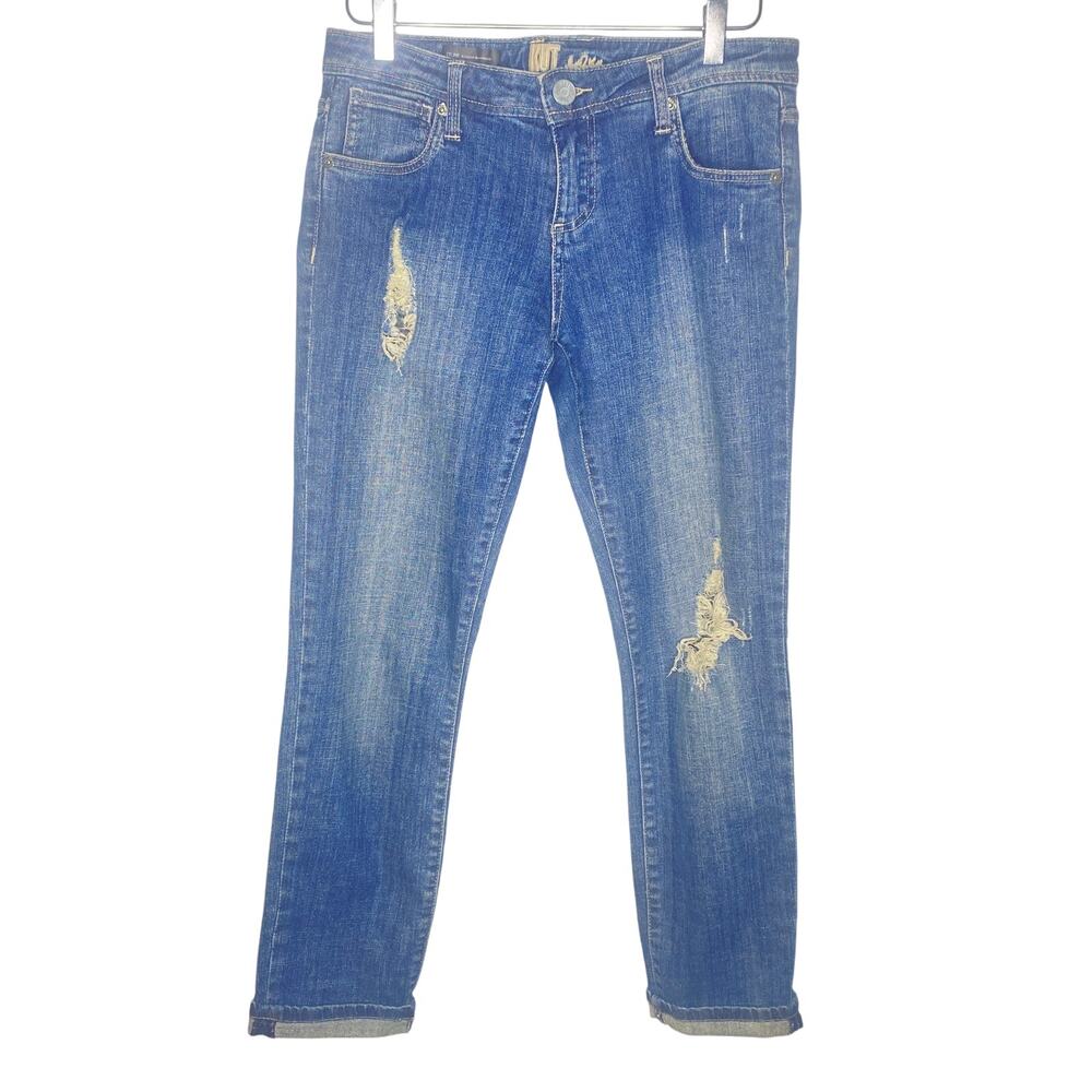 KUT from the Kloth Celine Slouchy Boyfriend Distressed Jeans Size 4